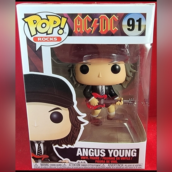 Angus young of acdc funko # 91 (nib)    with pop protector - Picture 2 of 7